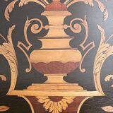 Table pliante marquetée, époque Napoléon III – XIXe