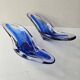 Set of 2 blue glass bowls in the style of Murano - Handmade