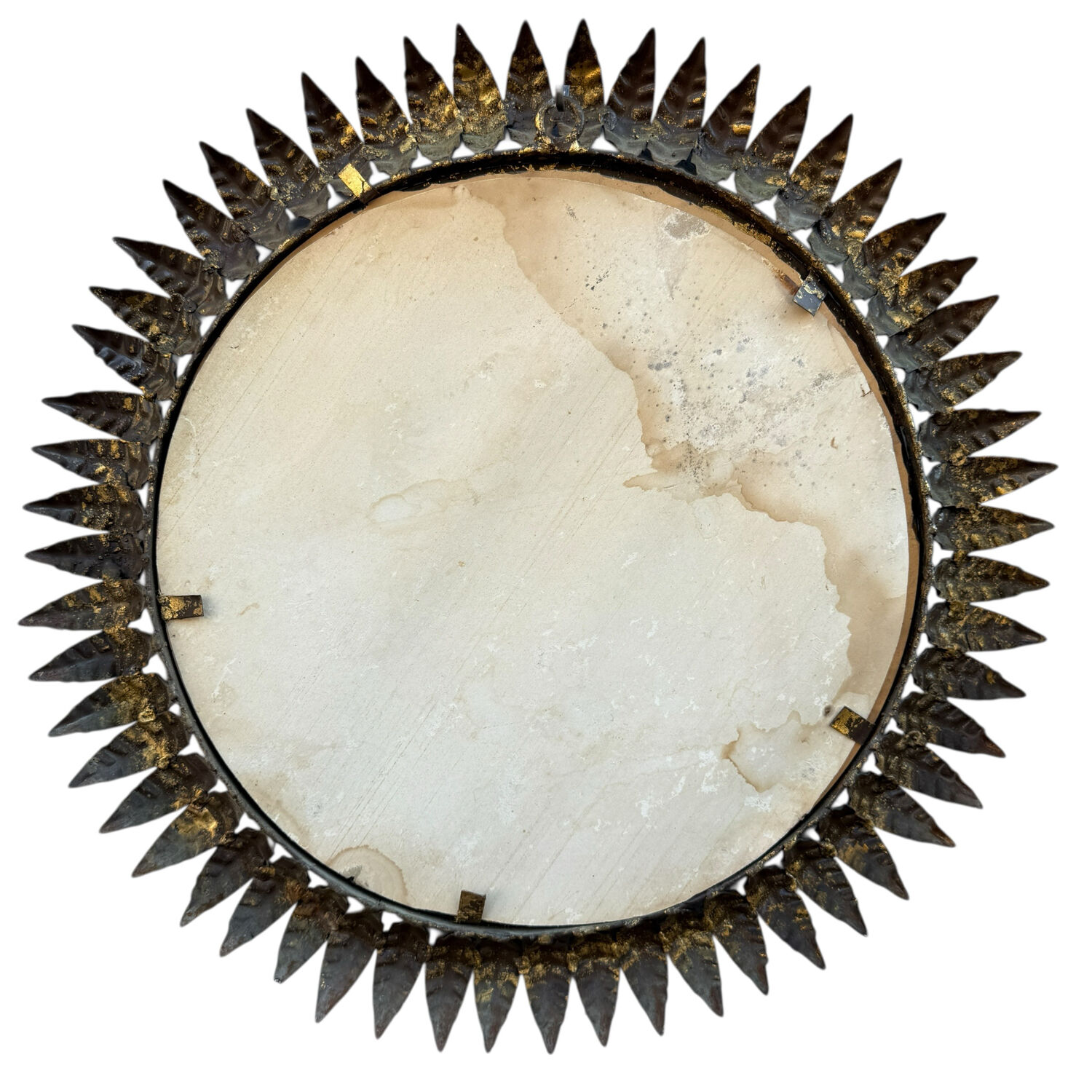 1950s Italian wrought iron sun mirror