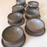 Vintage ceramic sandstone cups and cups Roger Jacques