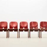 Tobia & Afra Scarpa Set of 5 Model 121 Dining Chairs for Cassina Italy 1965