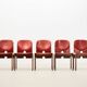 Tobia & Afra Scarpa Set of 5 Model 121 Dining Chairs for Cassina Italy 1965