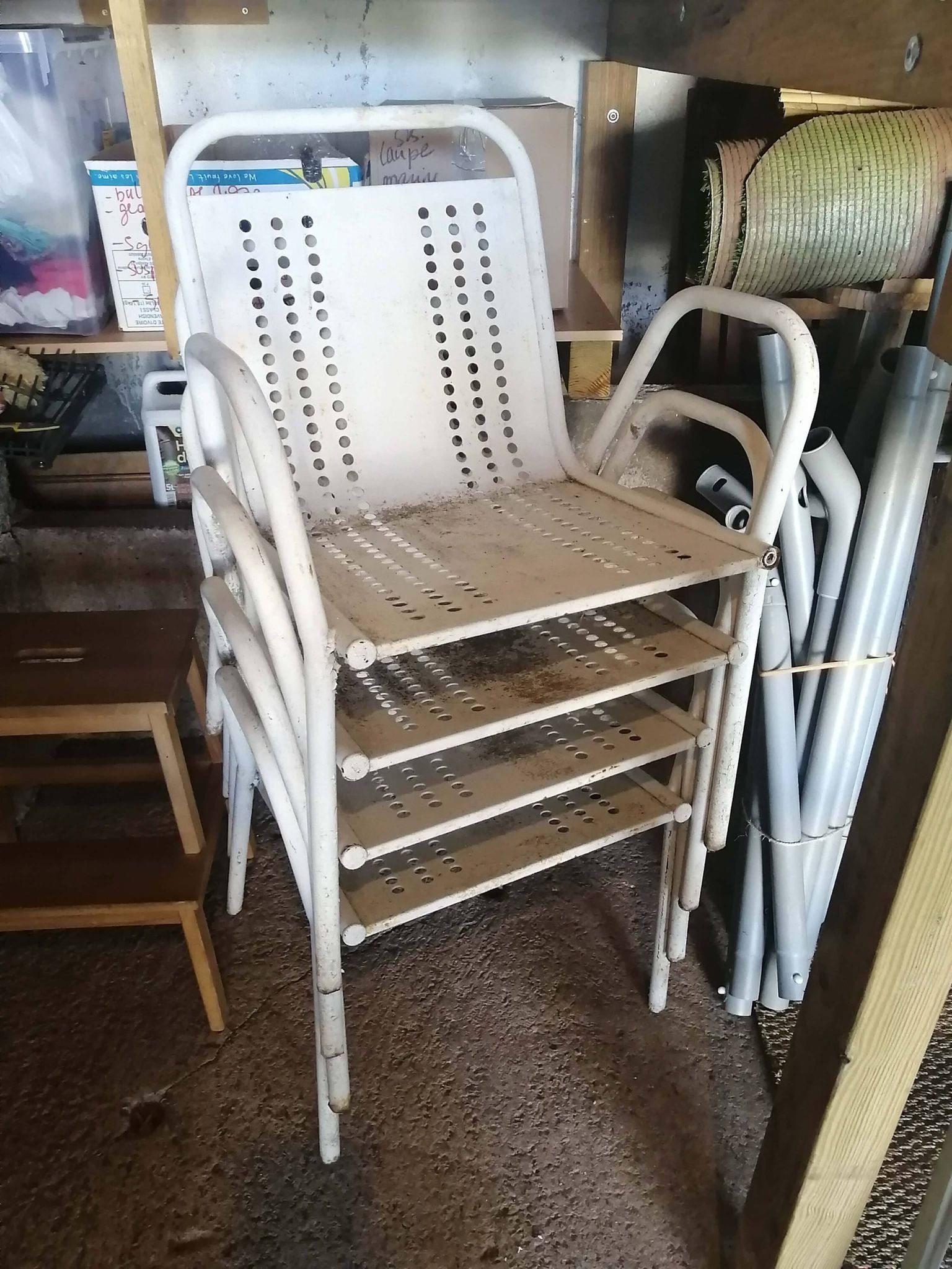 Lot de 4 Fauteuils de jardin vintage