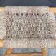 Pair of brutalist seagrass stools/20th century design/sofa end