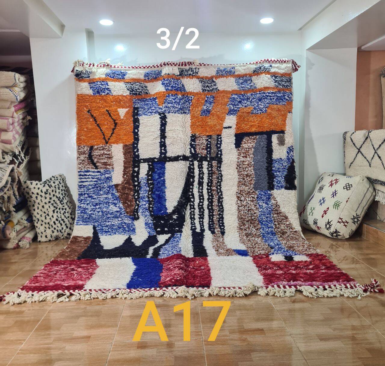 Handmade Moroccan Berber rug 300 x 200 cm