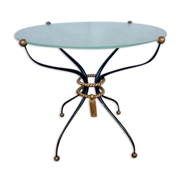 Coffee table art deco iron forge workshop rene prou