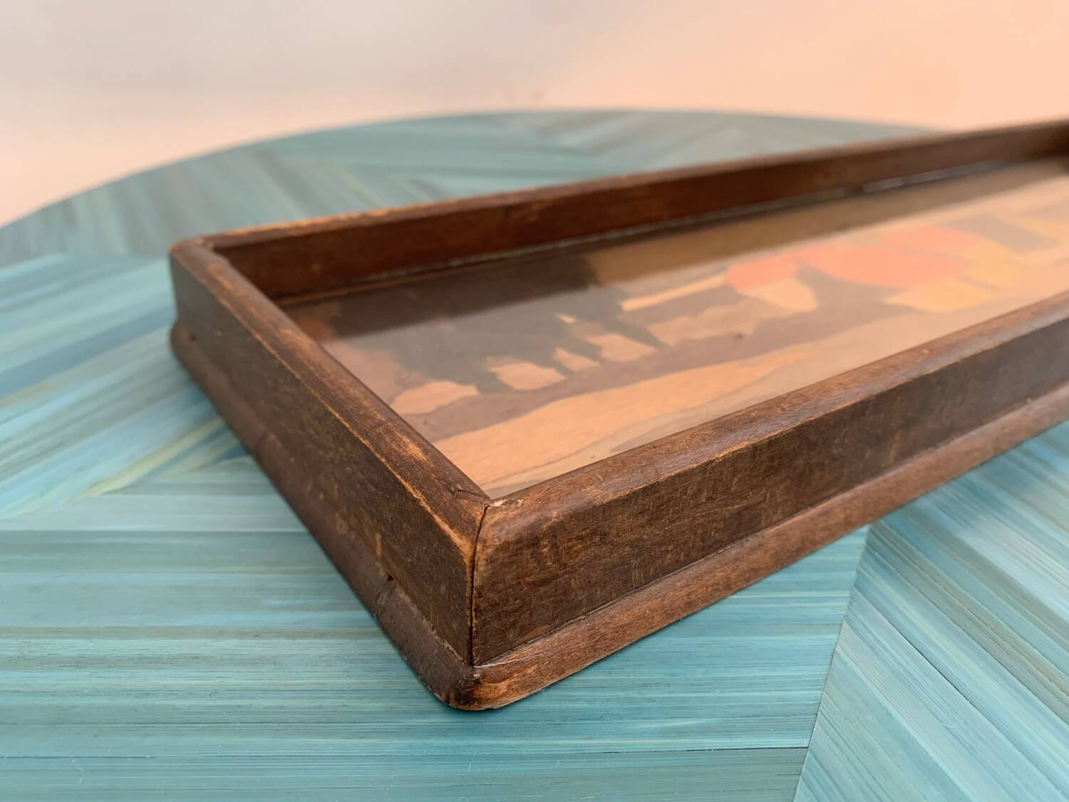 Inlaid wooden tray