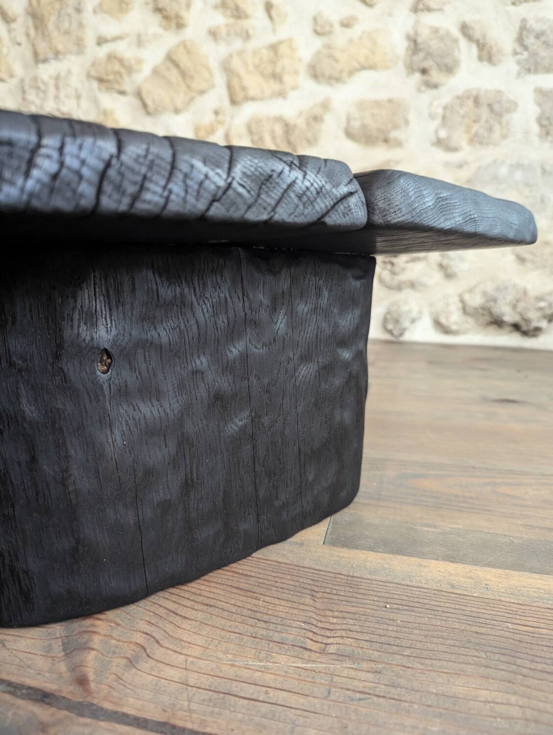 Burnt oak coffee table