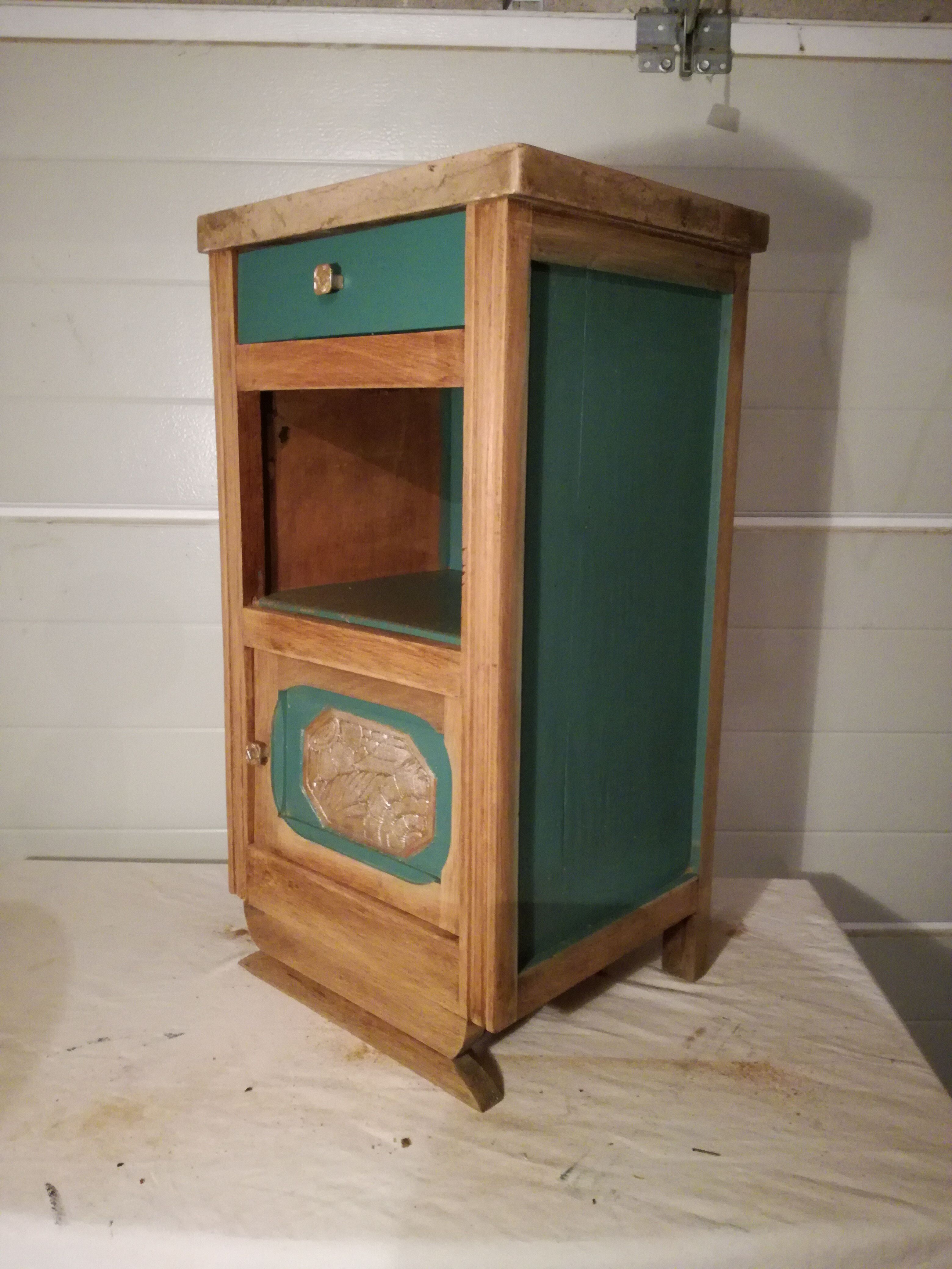 Renovated wood bedside