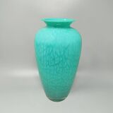 1970s Exquisited Handcrafted Green Vase by V.A.M. in Murano Glass. Made in