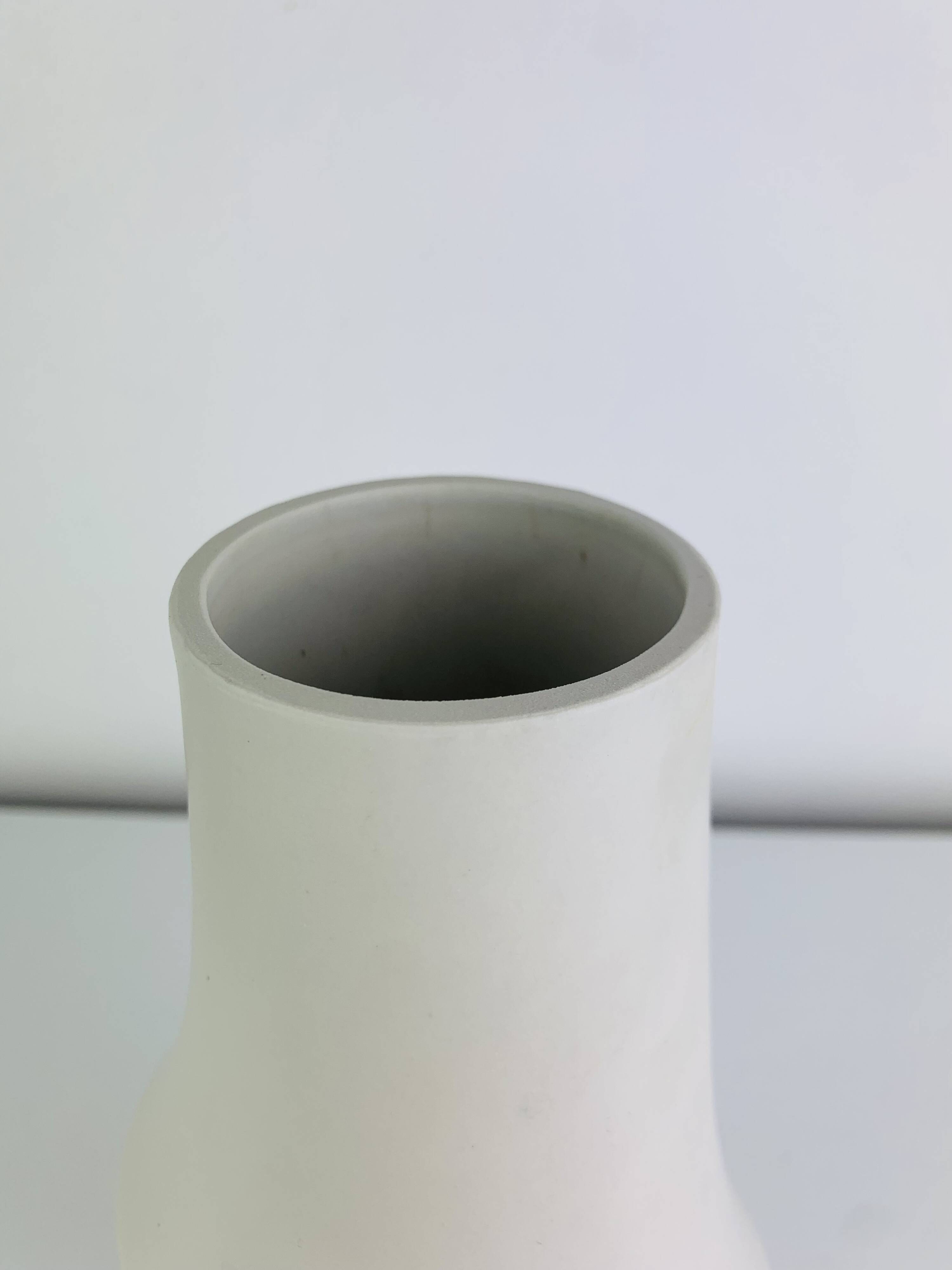 White ceramic vase, organic shape