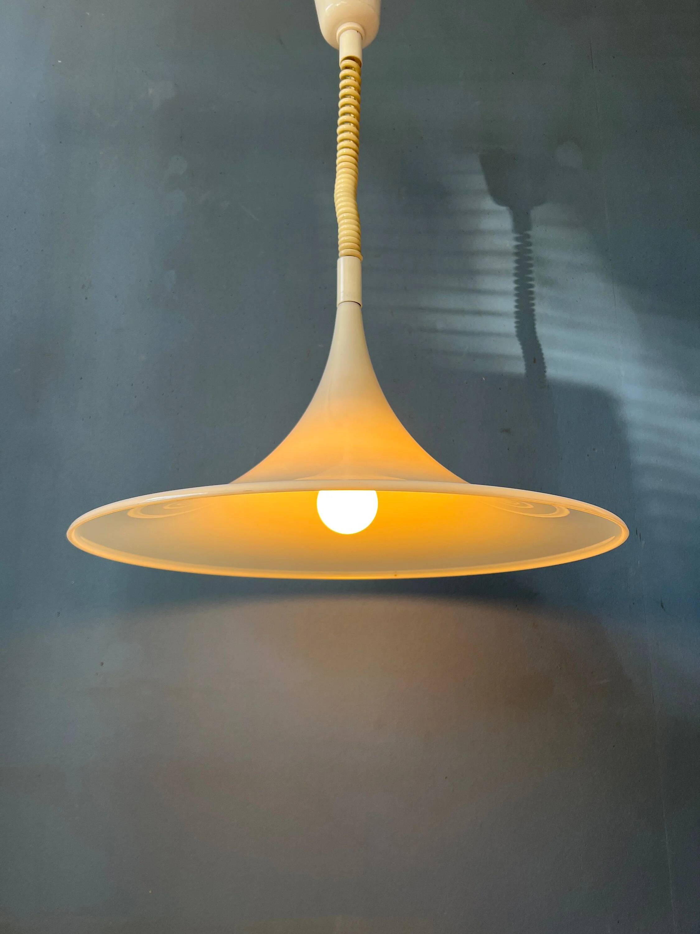 White Space Age Suspension "Witch Hat" Mid-Century