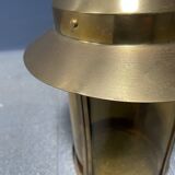 Suspension lanterne en laiton avec verre jaune