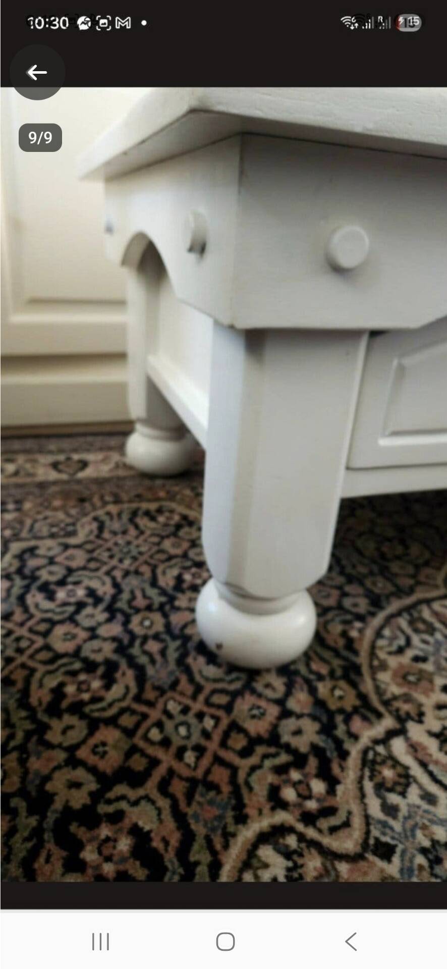 Stylish Country-Style Coffee Table (Antique White) – Great Condition