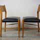 Wooden oval table and 6 matching chairs 60