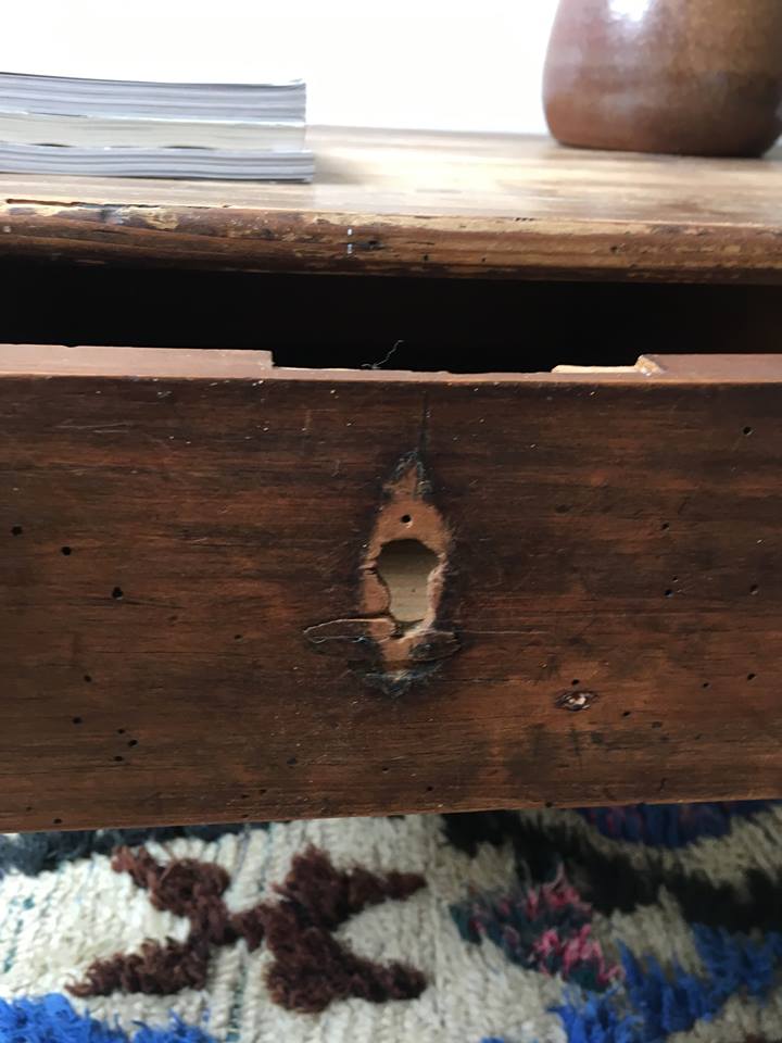 Side table, low wood