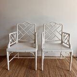 2  chairs  Faux Bamboo Jonathan Adler