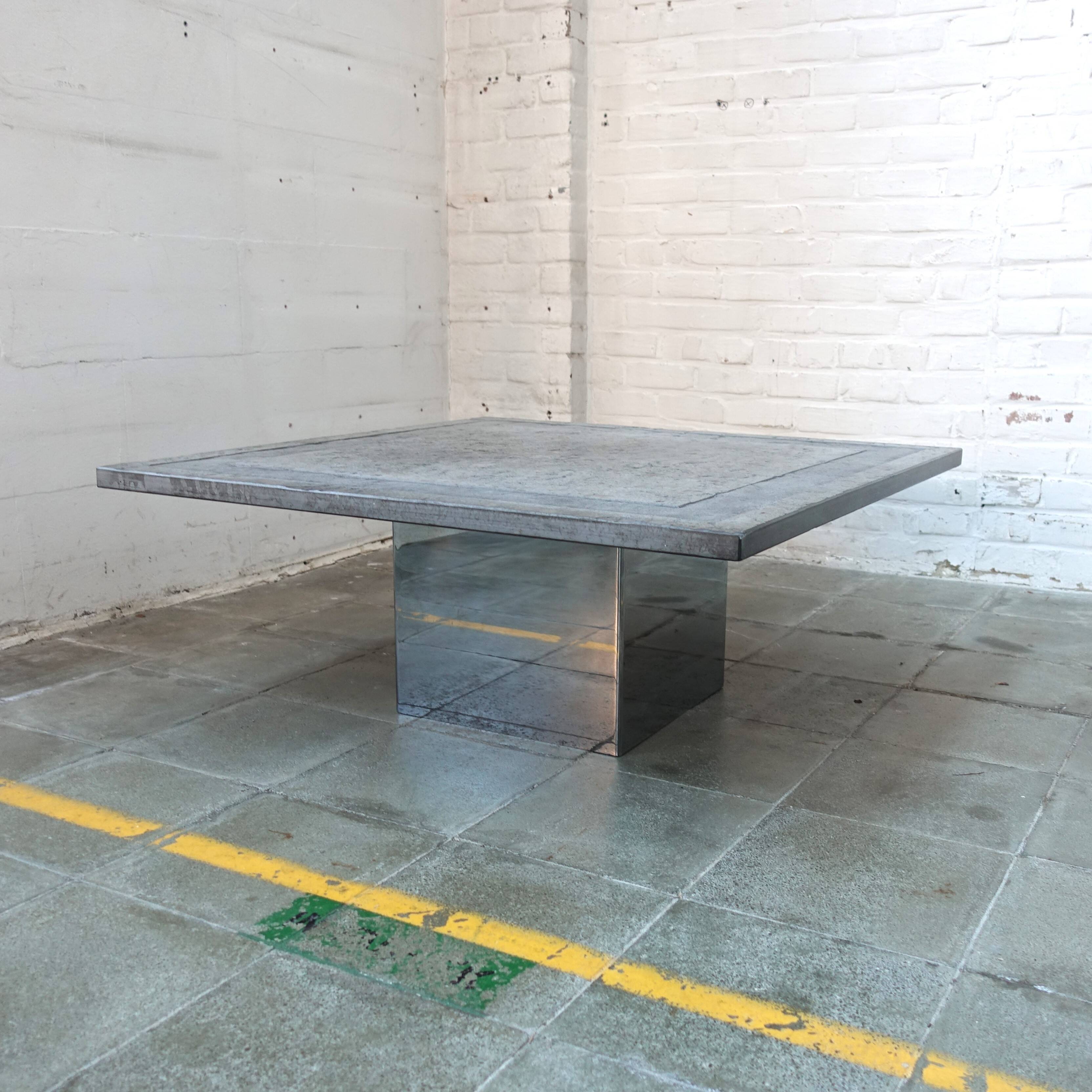 Draenert slate topped coffee table