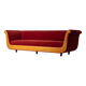 Sofa 'Primafila' en velours rouge par Molteni