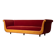 Sofa 'Primafila' en velours rouge par Molteni