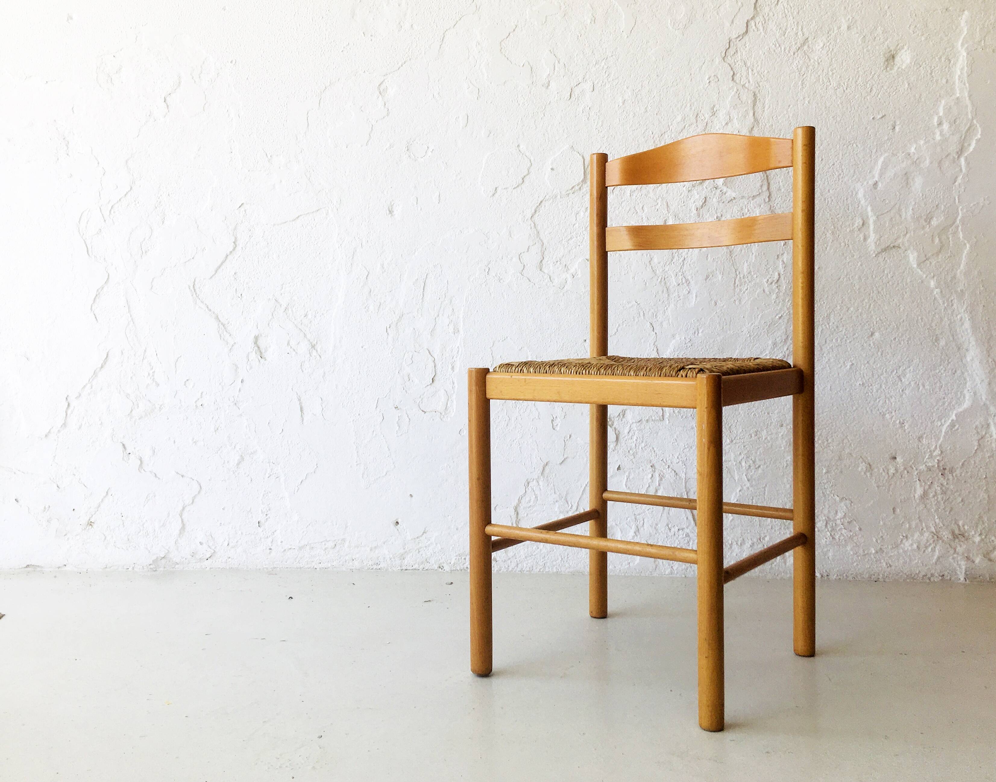 Chaise danoise à assise en corde, 1960