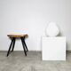 Daruma Model 5028/3 Milk Glass Sphere By Sergio Asti For Candle Milano, Italy 1980S