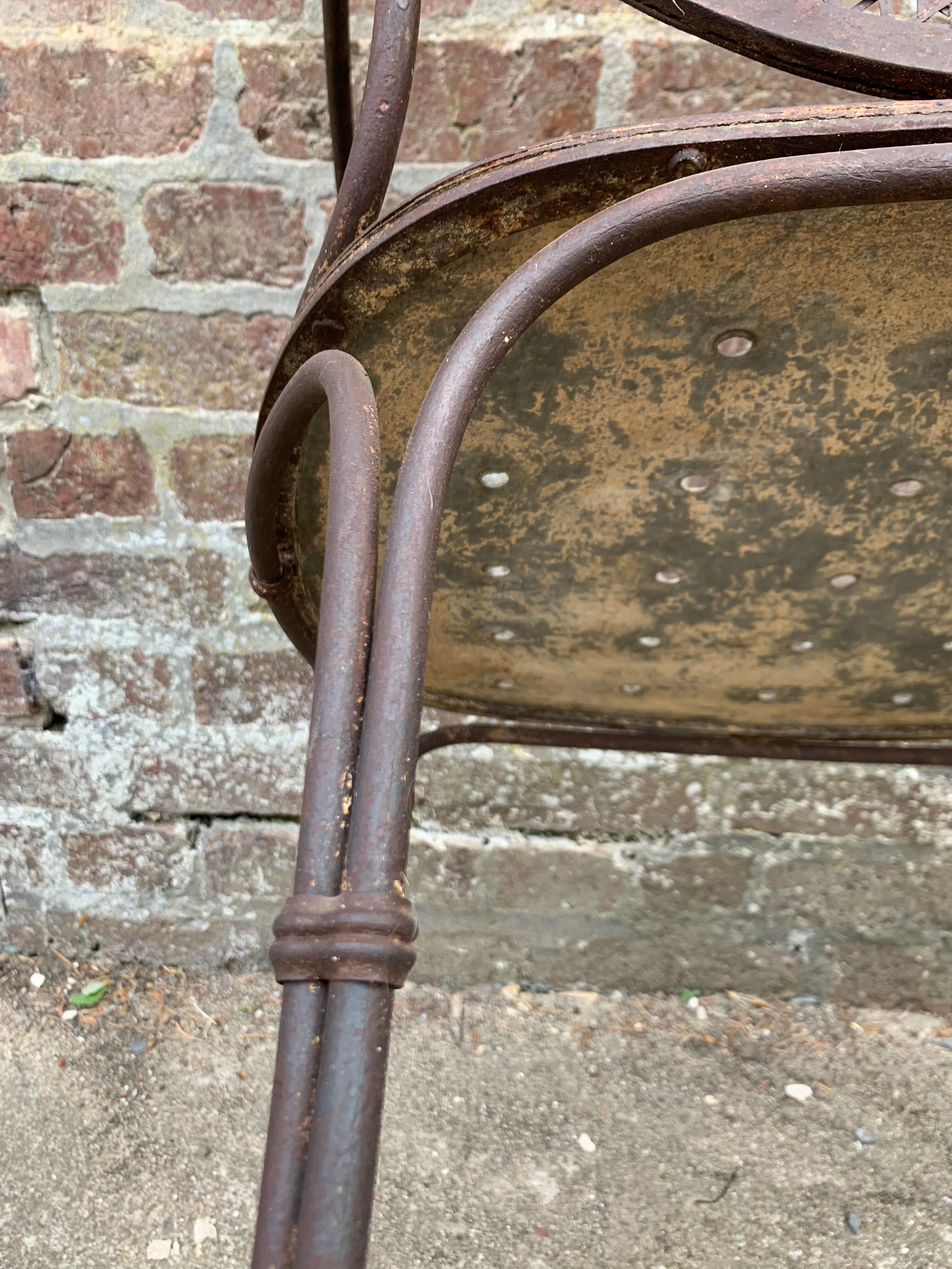 Ancient garden chair Napoleon III circa 1880