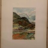 Jean Jacques GRUNENWALD (1911 - 1982) - Gouache - Mountain Landscape
