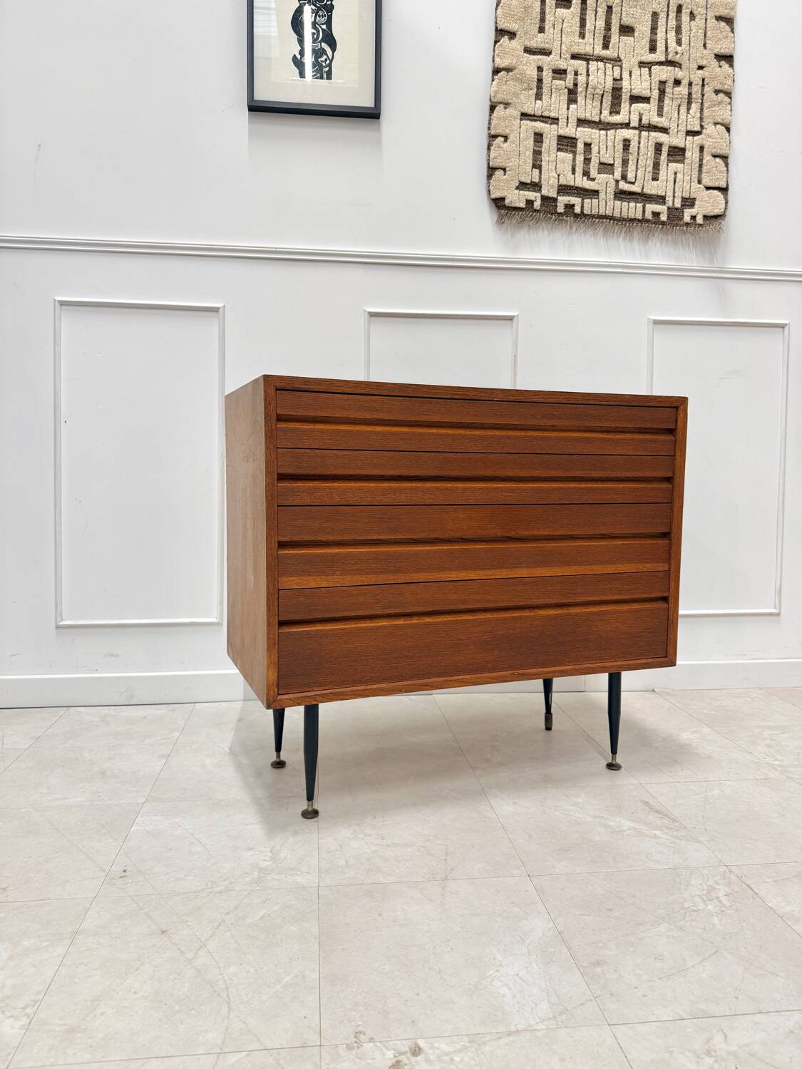 Teak chest of drawers