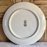 Gien Renaissance cake pie dish blue background 1971/1984