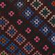 Large vintage Turkish kilim, graphic blue and pink, 282 x 203 cm.