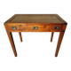 Vintage oak desk – 1970s – Green leather top and 3 drawers