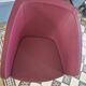 4 leather armchairs with chrome legs, design harmony