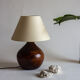 Solid turned wood lamp, art Savoyard folk art ⎮60's