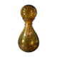 BIOT orange bubbled glass hourglass carafe