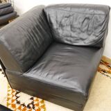 Mid-Century modular sofa in leather by De Sede, Set of 5, 1970s