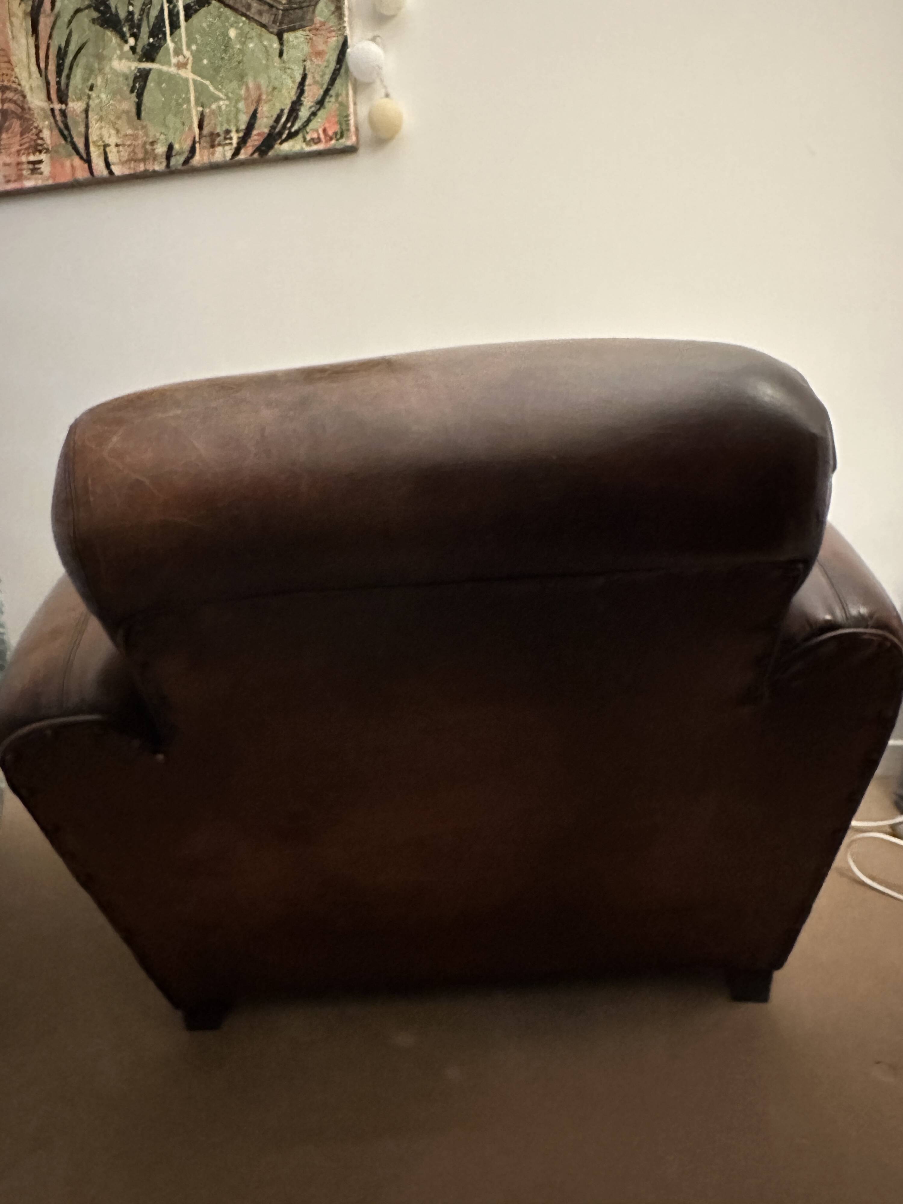 Fauteuil club en cuir