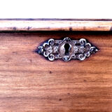 Old wooden sewing box