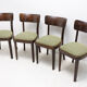 Ensemble de quatre chaises de salle à manger thonet, tchécoslovaquie, années 1950