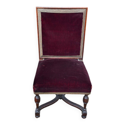 Chaise anglaise en acajou, piètement en X – XIXe siècle