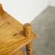 Scandinavian rectangular shelf from the 1960s, made of solid pine with round pencil legs.