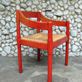 Vico Magistretti red carimate chair for Mario Luigi Comi, Italy
