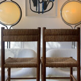 Pair chair child straw design 1950/1960