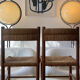Paire chaise enfant paille design 1950/1960