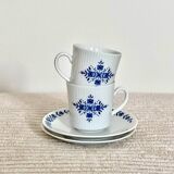 Porcelain coffee cups and saucers