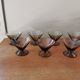 Lot de 7 coupes art déco verre fumé