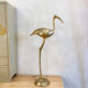 Ibis or heron in gilded brass