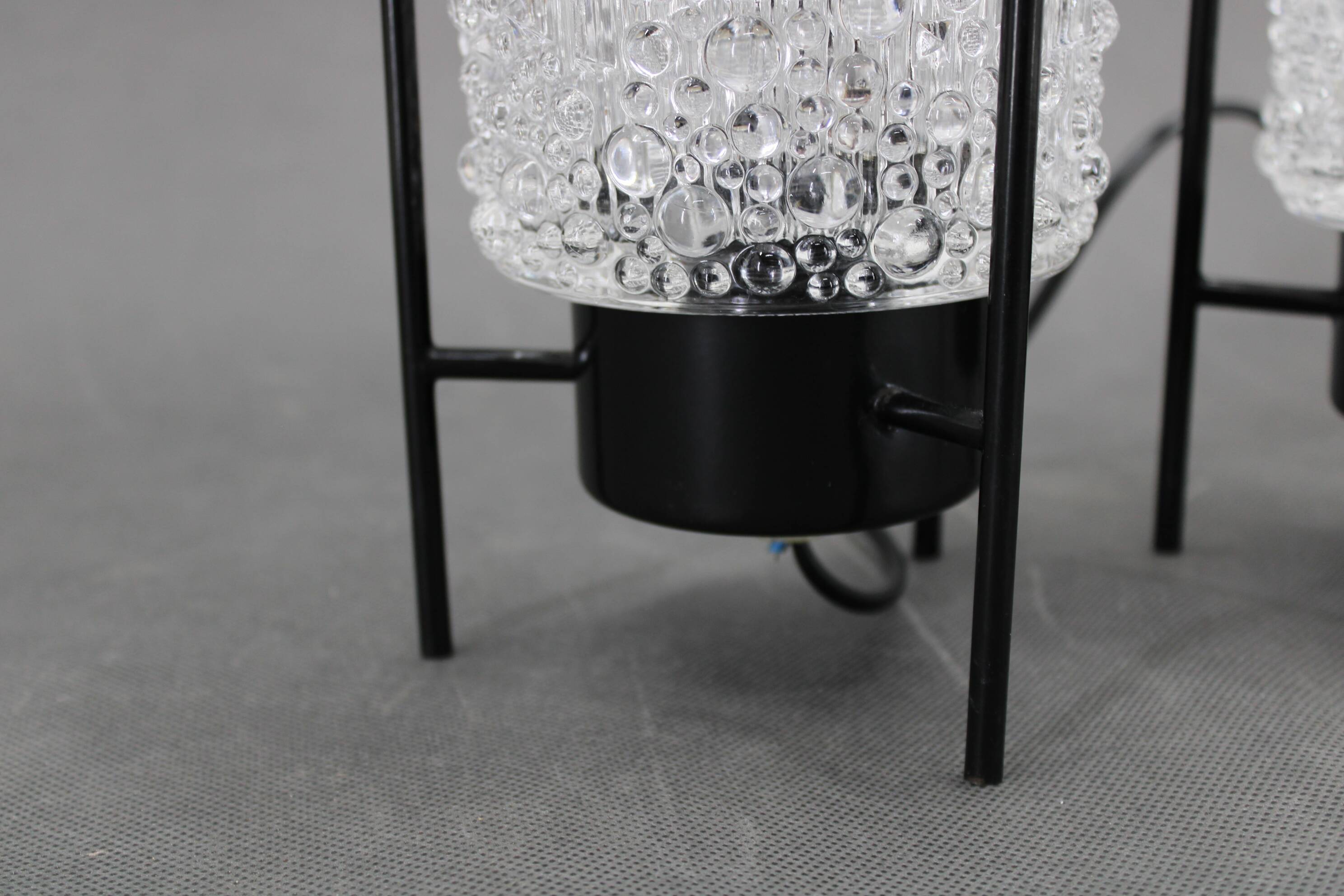 1970s Pair of Nightstands Glass Lamps , Germany
