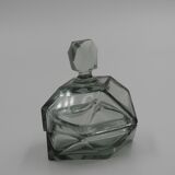 3 smoked art deco bottles