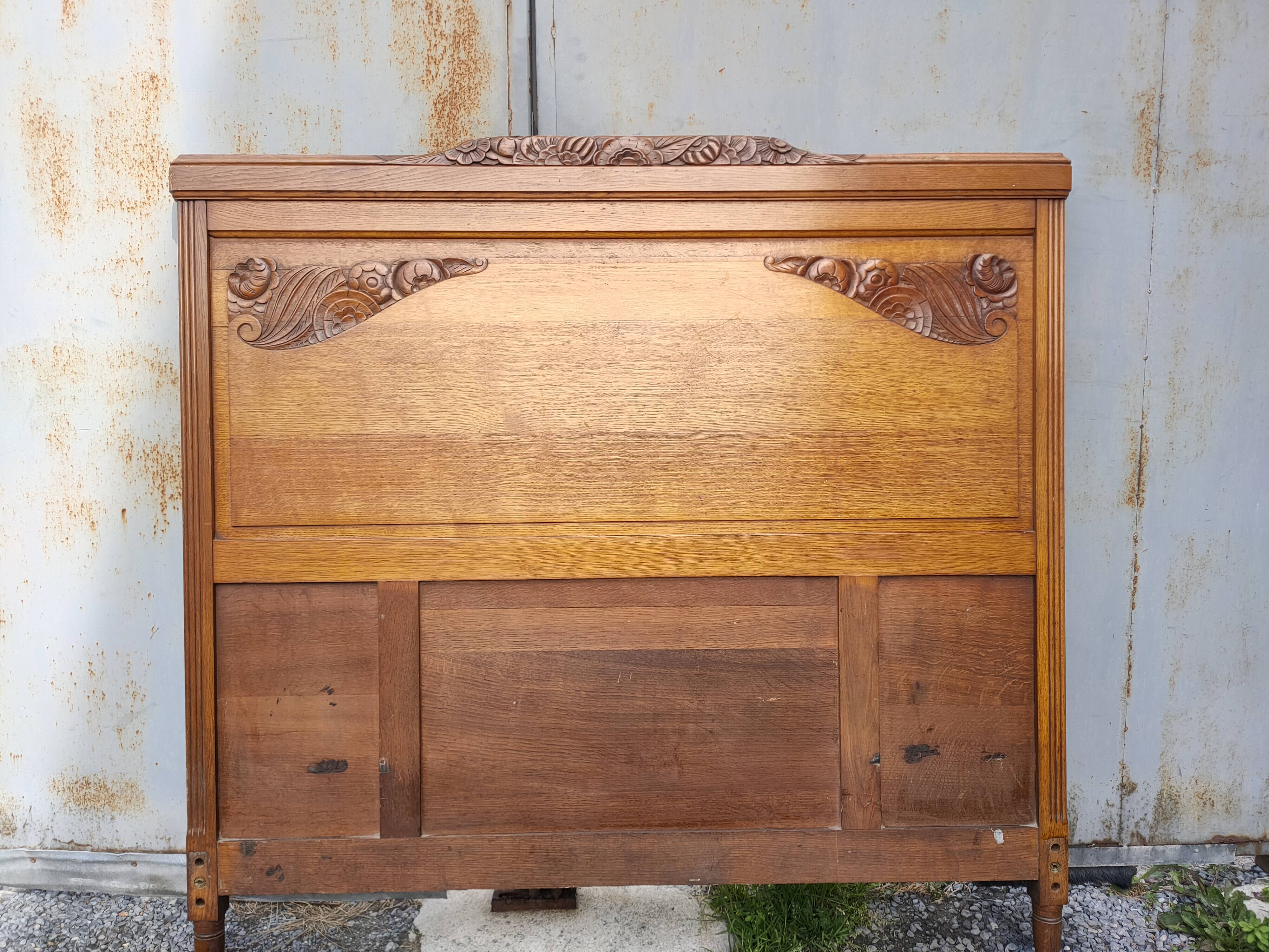 1930s headboard in solid oak